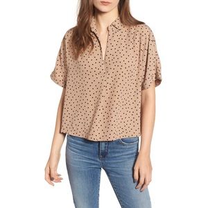 All In Favor short sleeve crop blouse